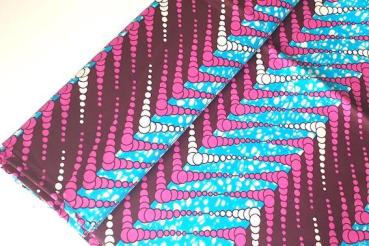 PINK STRIPES Waxprint Stoff